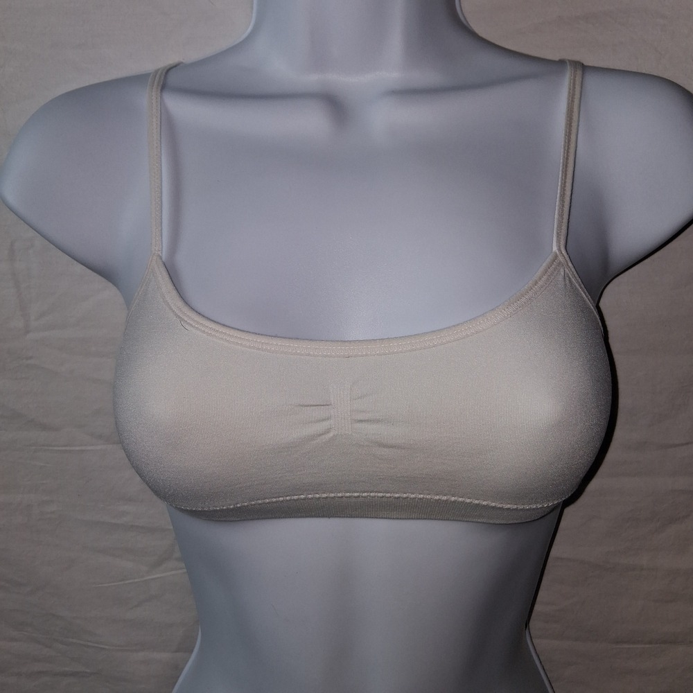 Hanes Youth X-Large Bra Top Wireless Comfort Bralette Ivory XL